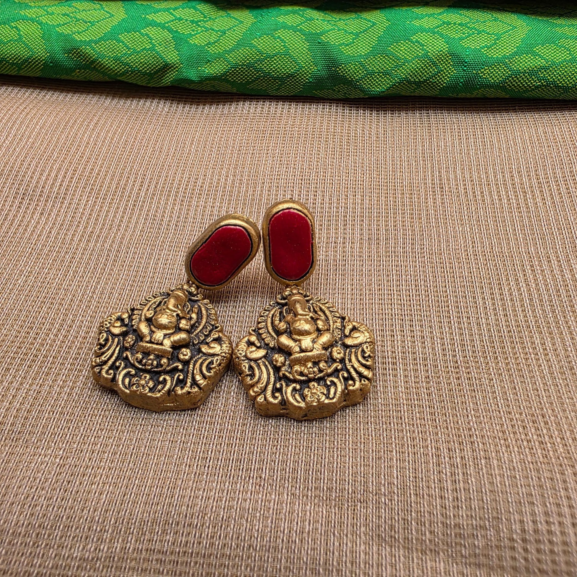 Kemp New Terracotta Jewellery Pink Jhumka Earrings