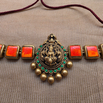 Lakshmi Choker Terracotta Jewellery Orange