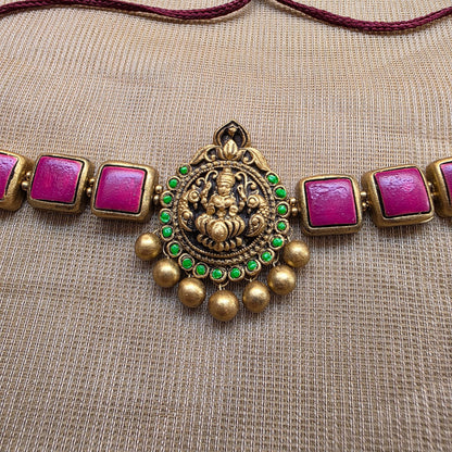 Lakshmi Choker Terracotta Jewellery Purple Online