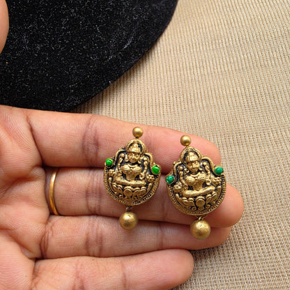 Lakshmi Choker Terracotta Jewellery red Jhumka Earrings