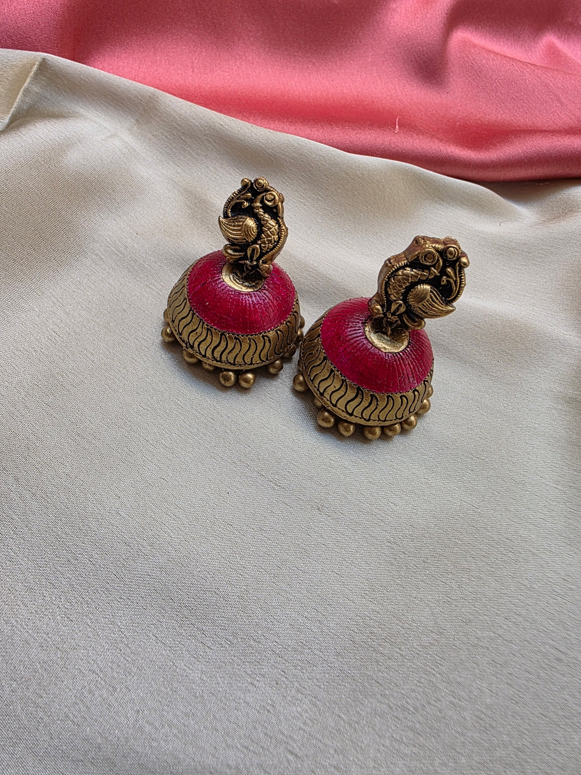 Lakshmi Hasli Pink Punch Terracotta Jewellery