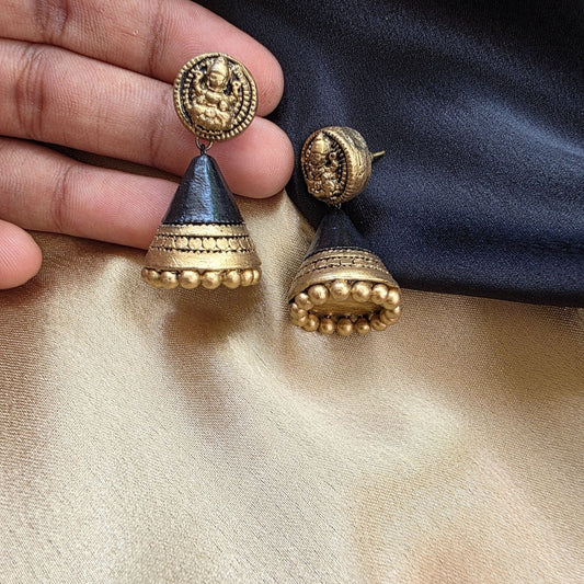 Malar Terracotta Jumka Earings Variant1