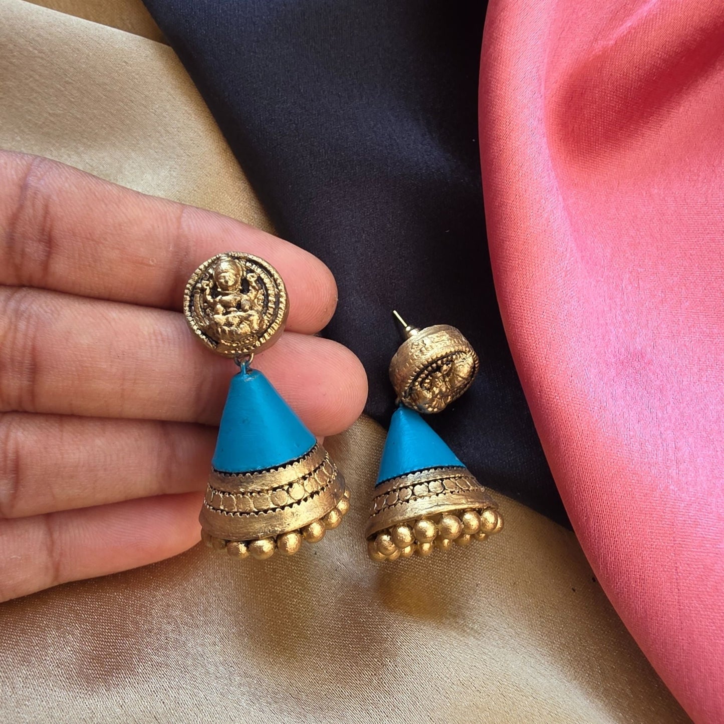 Malar  Terracotta Jumka Earings Variant1