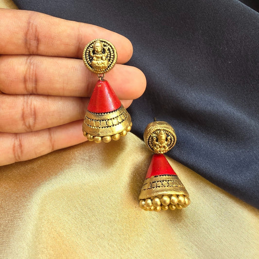 Malar Terracotta Jumka Earings  Variant1