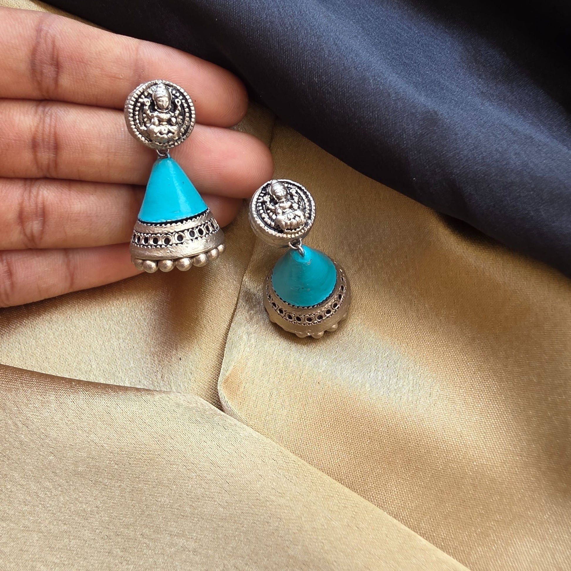 Malar- Terracotta Jumka Earings - Variant3