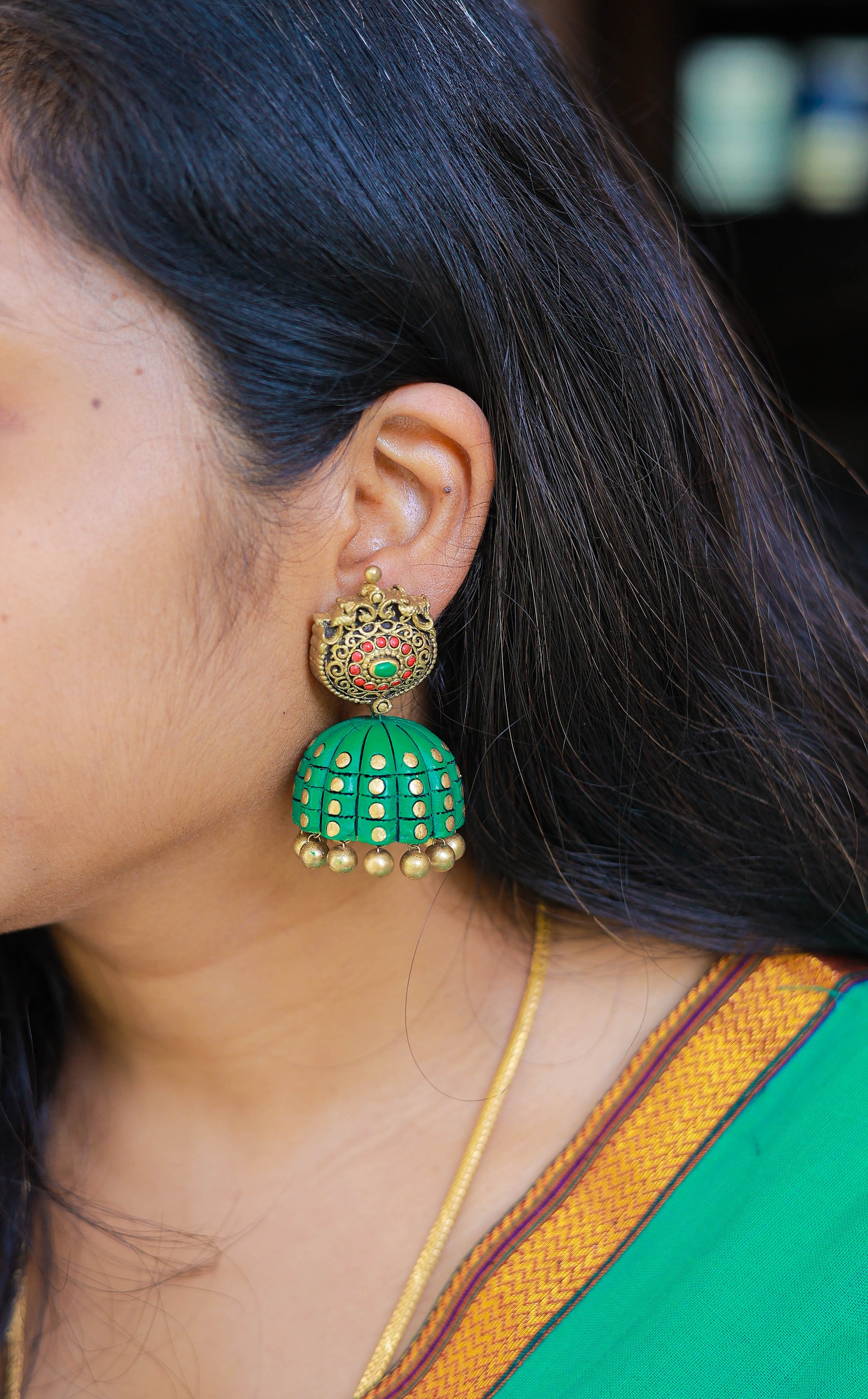 Mounika Terracotta Jumka Earings Variant3