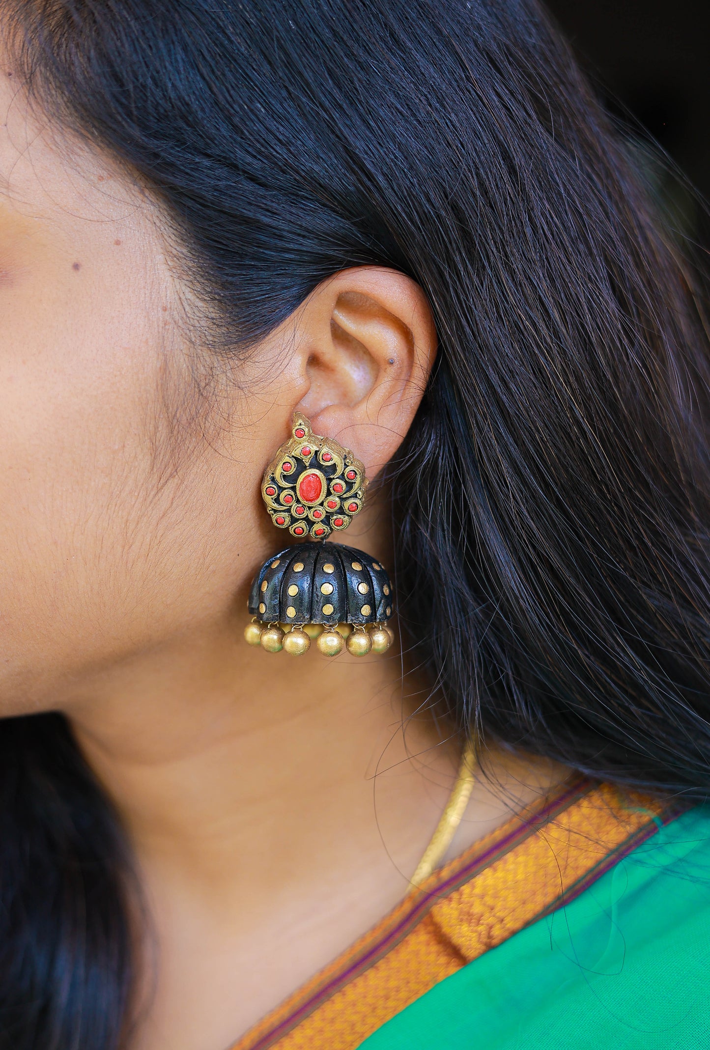 Mounika Terracotta Jumka Earings - Variant3
