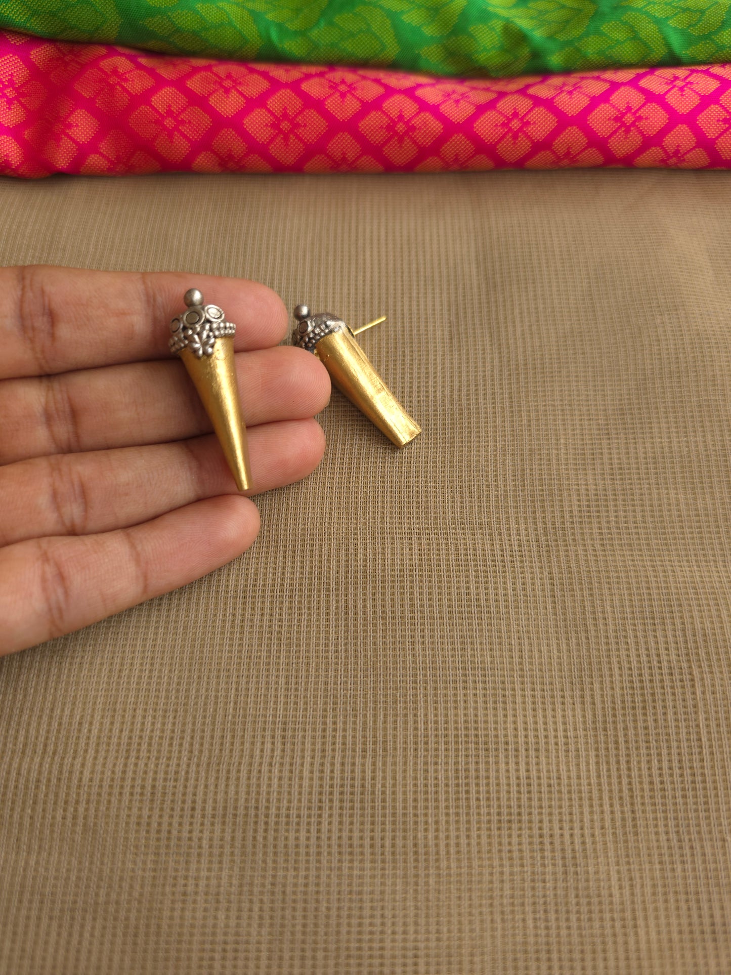 terracotta necklace and earrings set