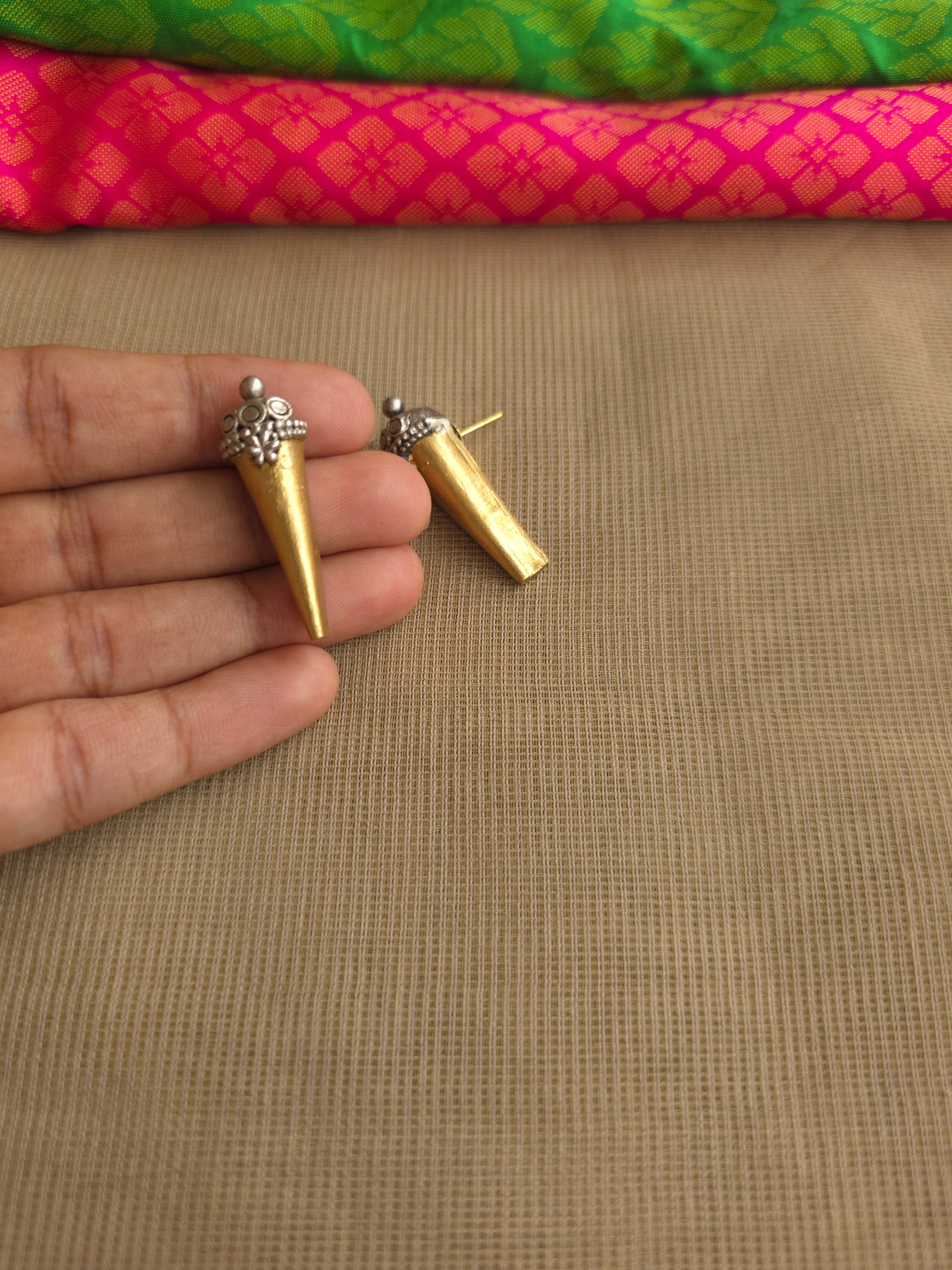 terracotta necklace and earrings set