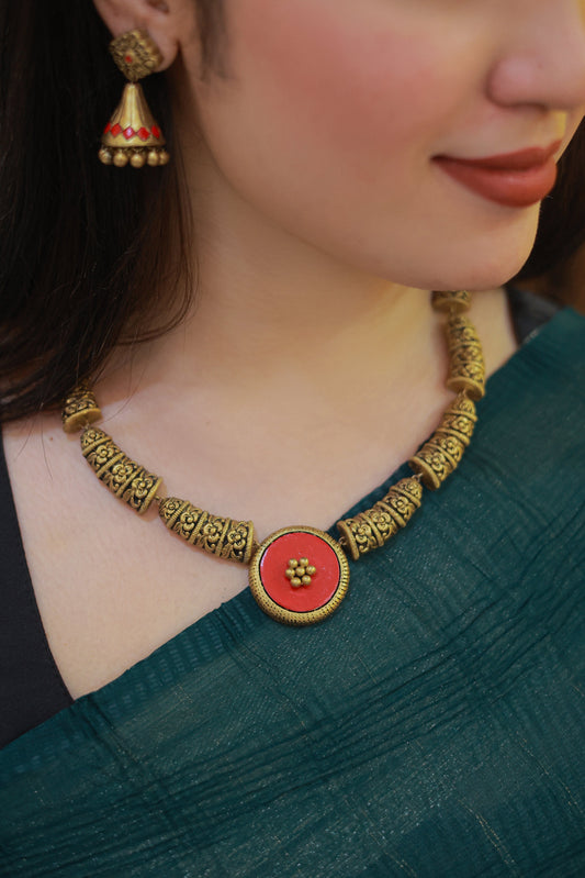 Peach Contemporary Terracotta Jewelry