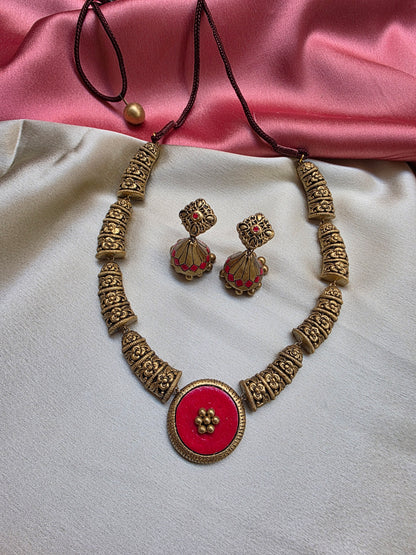 Peach Contemporary Terracotta Jewelry