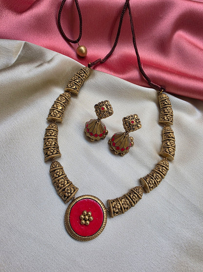 Peach Contemporary Terracotta Jewelry