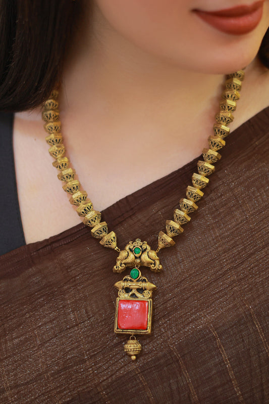 Peacock Square Terracotta Jewellery
