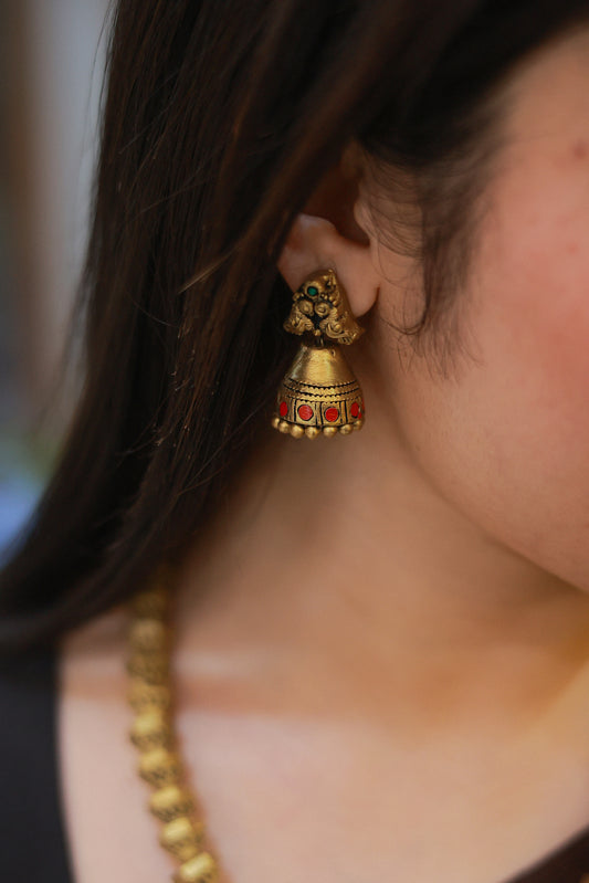 Peacock Square Terracotta Jewellery