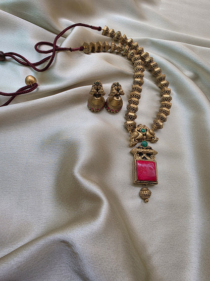 Peacock Square Terracotta Jewellery