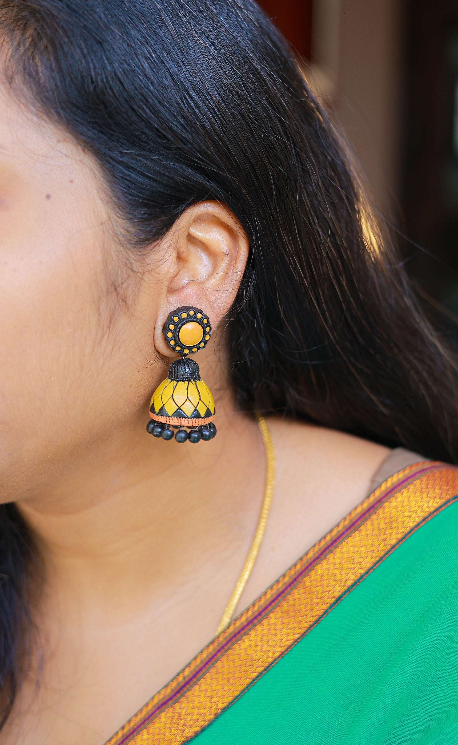 Poovizhi Terracotta Jumka Variant 5