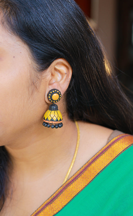 Poovizhi Terracotta Jumka Variant 5