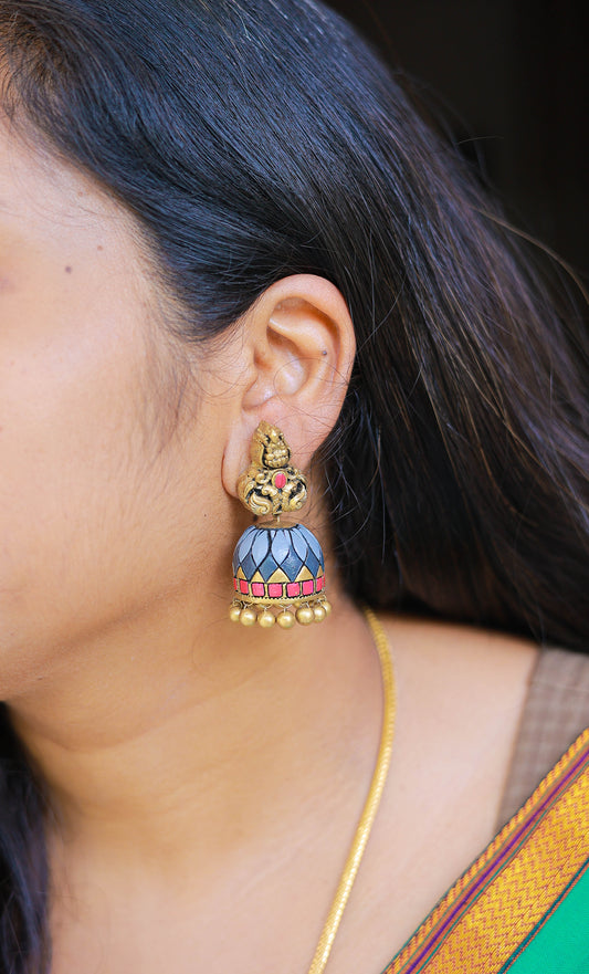 Sindhoori Terracotta Jumka Variant 2