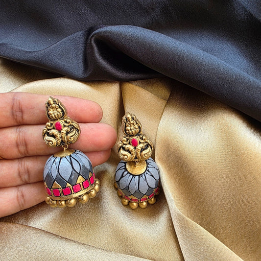 Sindhoori Terracotta Jumka Variant 2