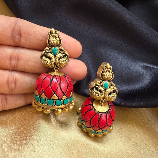 Sindhoori Terracotta Jumka Variant 3