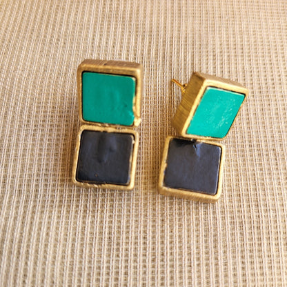Handcrafted terracotta earrings 