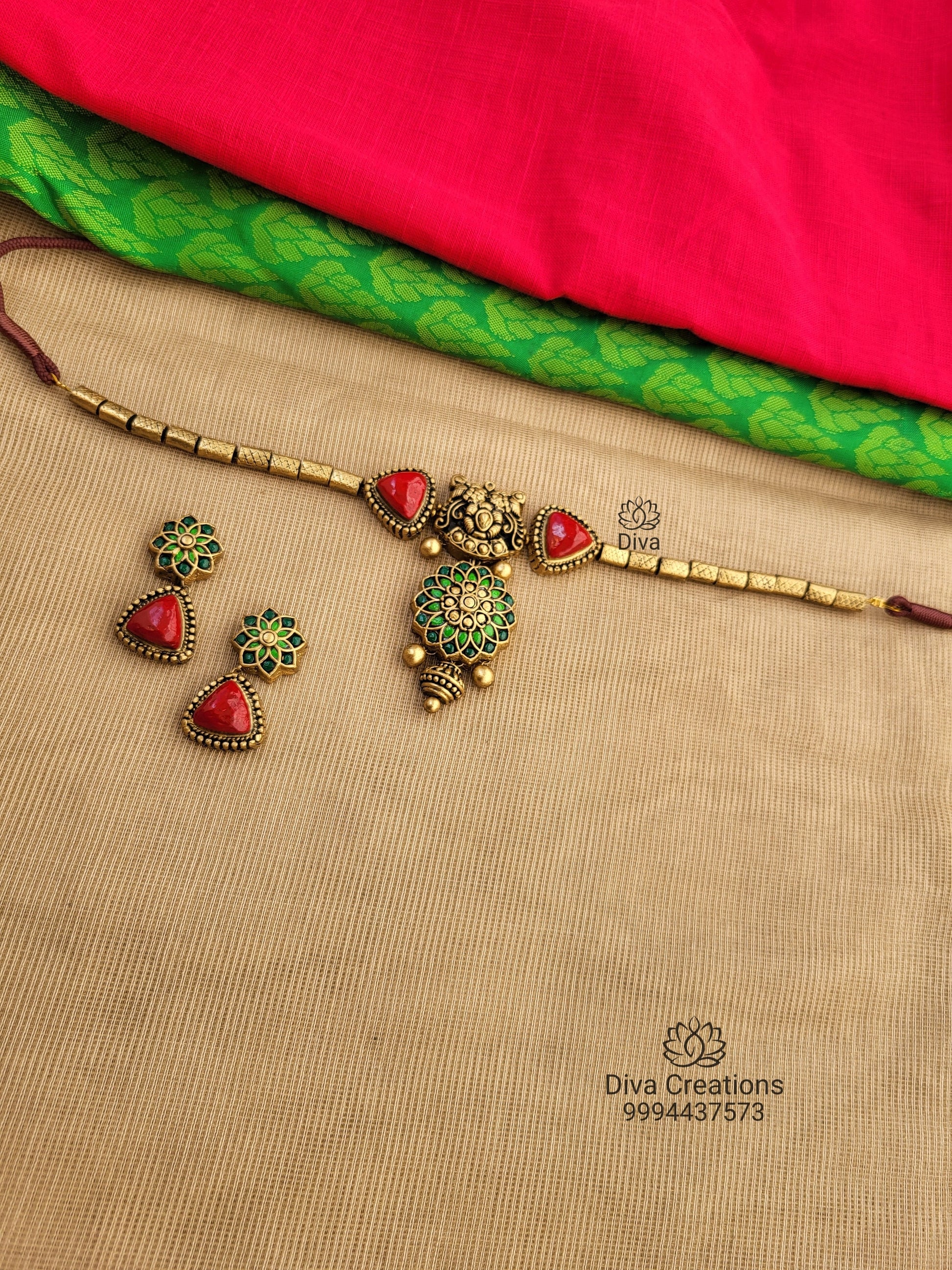 Triangle Collar Terracotta Jewellery