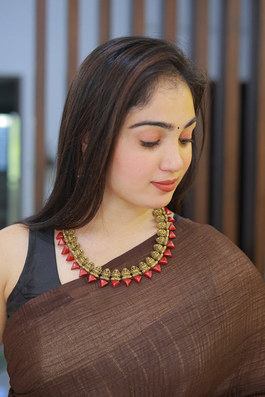 Triangle Drop Lakshmi Terracotta Jewellery