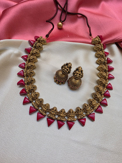 Triangle Drop Lakshmi Terracotta Jewellery
