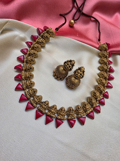 Triangle Drop Lakshmi Terracotta Jewellery