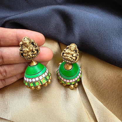 Vannam Terracotta Jumka Earrings Variant 2
