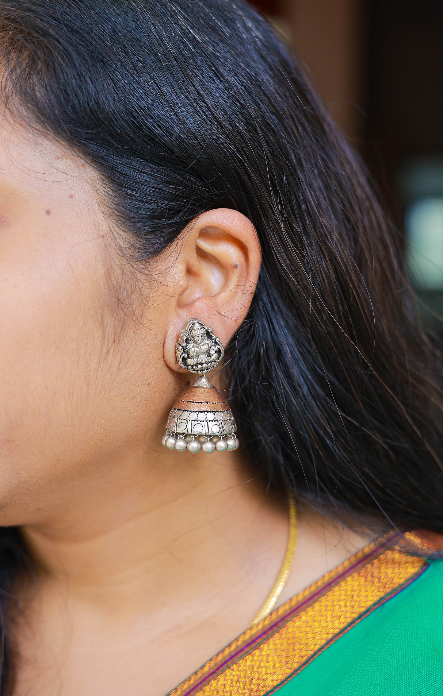 Vannam Terracotta Jumka Earrings  Variant 4